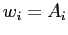$ w_{i}=A_{i}$