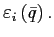 $ \varepsilon_{i}\left( \bar{q}\right) .$