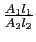 $ \frac{A_{1}l_{1}}{A_{2}l_{2}}$