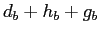 $ d_{b} +h_{b}+g_{b}$