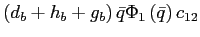 $\displaystyle \left( d_{b}+h_{b}+g_{b}\right) \bar{q}\Phi_{1}\left( \bar{q}\right) c_{12}$