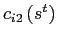 $ c_{i2}\left( s^{t}\right) $