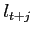 $l_{t+j}$
