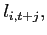 $\displaystyle l_{i,t+j},$