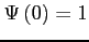 $\Psi \left( 0\right) =1$