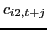 $\displaystyle c_{i2,t+j} $
