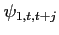 $\psi _{1,t,t+j}$