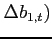 $\Delta b_{1,t})$