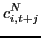 $\displaystyle c_{i,t+j}^{N} $