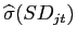 $ \widehat{\sigma }(SD_{jt})$
