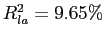 $ R_{la}^{2}=9.65\%$