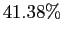 $ 41.38\% $
