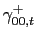 $ \gamma_{00,t}^{+}$