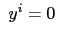 $ \ y^{i}=0\;$