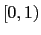 $ {\small [0,1)}$