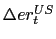 $ \Delta er_{t}^{US}$