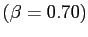 $ \left( \beta=0.70\right) $