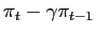 $ \pi_{t}-\gamma\pi_{t-1}$
