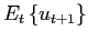$ E_{t}\left\{ u_{t+1}\right\} $