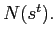 $ N(s^{t}).$
