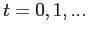 $ t=0,1,...$