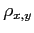 $ {\small\rho}_{x,y}$