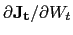 $\partial \mathbf{J_t} / \partial W_t$