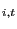 $ _{i,t }$