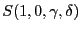 $ S(1,0,\gamma,\delta)$