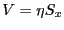 $ V=\eta S_x$