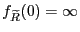 $ f_{\wR }(0)=\infty$