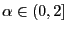 $ \alpha\in(0,2]$