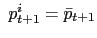 $ \ p_{t+1}^{i}=\bar{p}_{t+1}$