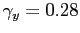 $ \gamma_{y} = 0.28$