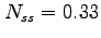$N_{ss} = 0.33$