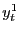 $ y_{t}^{1}$