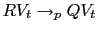 $ RV_{t} \to_{p} QV_{t}$