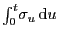 $ \int_{0}^{t}\! \sigma_{u} \dee u$