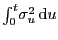 $ \int_{0}^{t}\! \sigma _{u}^{2}\dee u$