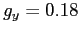 $ g_{y} = 0.18$