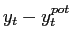 $ y_{t} - y^{pot}_{t}$
