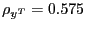 $ \rho_{y^{T}} =0.575$
