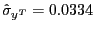 $ \hat{\sigma}_{y^{T}} =0.0334$