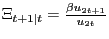 $ \Xi_{t+1\vert t} = \frac{\beta u_{2t+1}}{u_{2t}}$