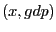 $ (x,gdp)$