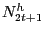 $ N^{h}_{2t+1}$