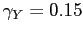 $\gamma_{Y}=0.15$