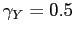 $\gamma_Y = 0.5$
