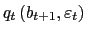$ q_{t}\left( b_{t+1},\varepsilon_{t}\right) $