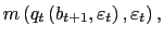 $ m\left( q_{t}\left( b_{t+1},\varepsilon_{t}\right) ,\varepsilon _{t}\right) ,$